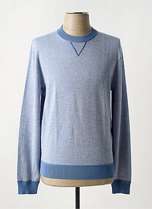 Pull col rond manches longues bleu HUGO BOSS homme