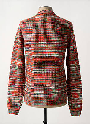 Pull col rond manches longues orange HUGO BOSS homme