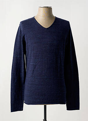 Pull col v manches longues bleu KARL LAGERFELD homme