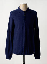 Pull manches longues manches longues bleu TRUSSARDI JEANS homme