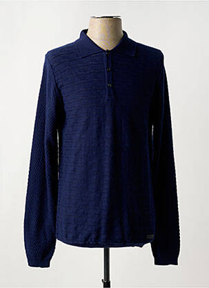 Pull manches longues manches longues bleu TRUSSARDI JEANS homme