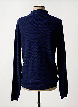 Pull manches longues manches longues bleu TRUSSARDI JEANS homme
