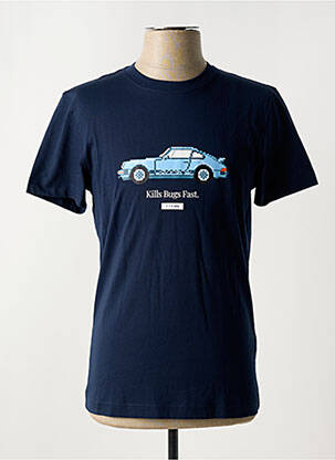 T-shirt coupe cintrée manches courtes bleu 8JS homme