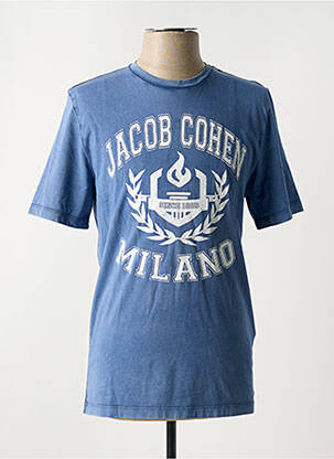 T-shirt coupe cintrée manches courtes bleu JACOB COHEN homme