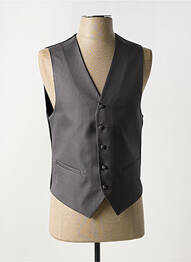 Gilet sans manche effet matière satinée gris JEAN DE SEY homme