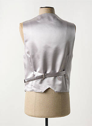 Gilet sans manche effet matière satinée gris JEAN DE SEY homme