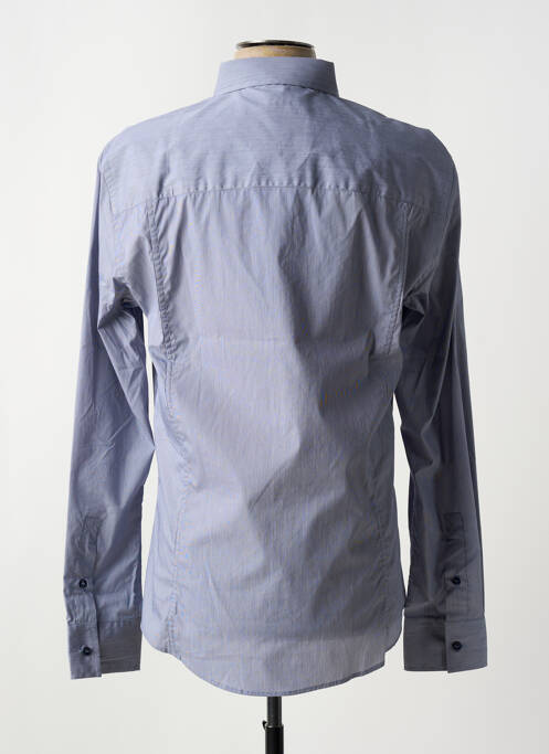 Chemise manches longues imprimé rayures bleu BIKKEMBERGS homme