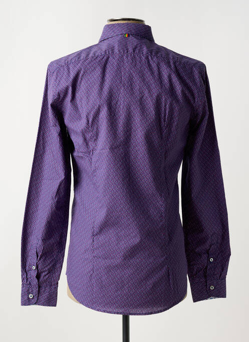 Chemise manches longues imprimé fantaisie bleu MANUEL RITZ homme