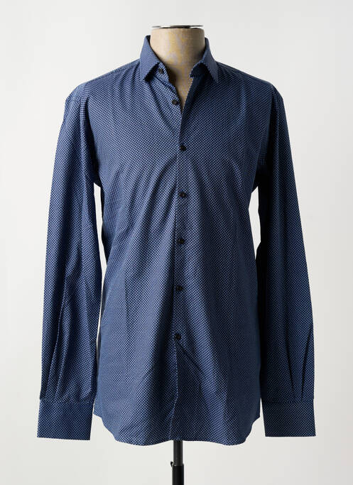 Chemise manches longues imprimé fantaisie bleu LAGERFELD homme
