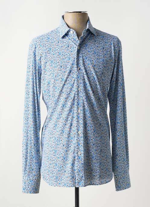 Chemise manches longues coupe cintrée bleu ORIAN homme