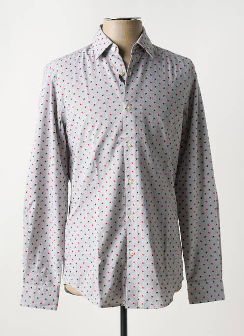 Chemise manches longues imprimé fantaisie gris HUGO BOSS homme