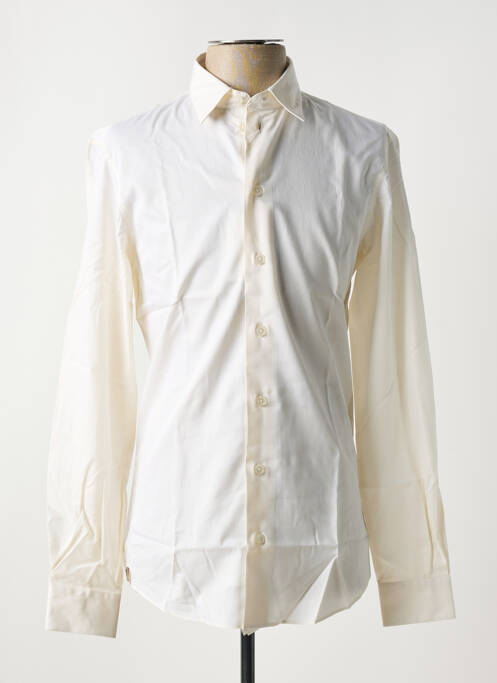 Chemise manches longues coupe cintrée blanc ARMANI homme