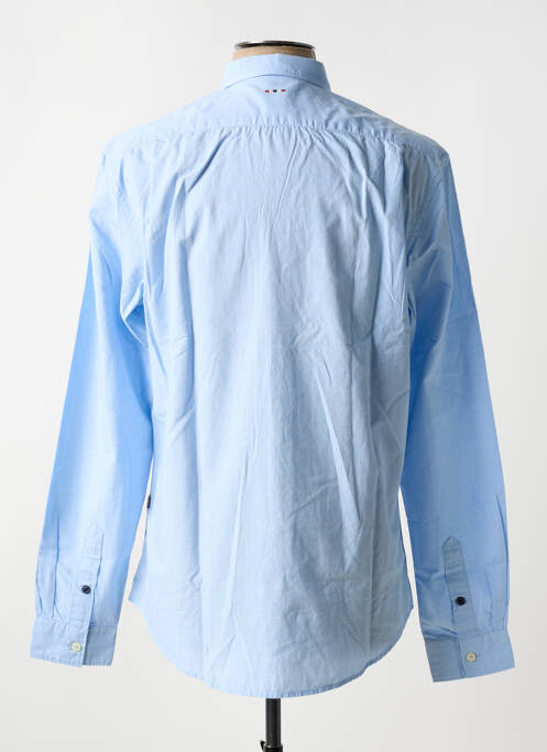 Chemise manches longues imprimé carreaux bleu NAPAPIJRI homme
