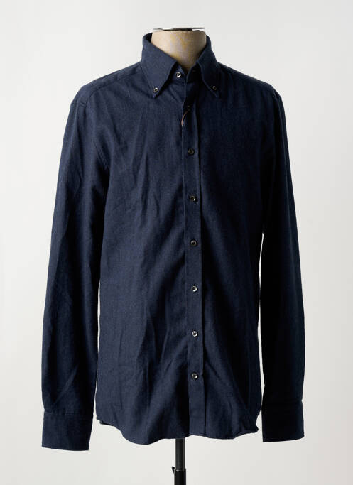 Chemise manches longues coupe droite bleu STENSTRÔMS homme