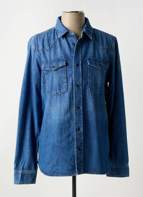 Chemise manches longues coupe droite bleu 7 FOR ALL MANKIND homme