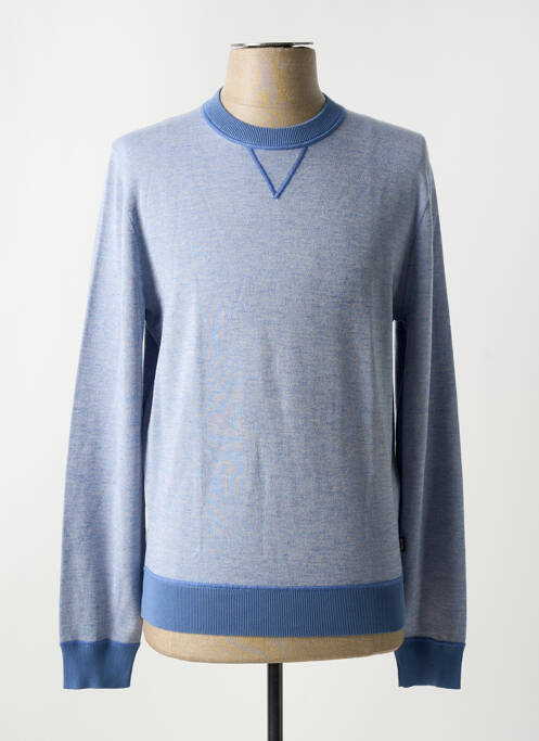 Pull col rond manches longues bleu HUGO BOSS homme