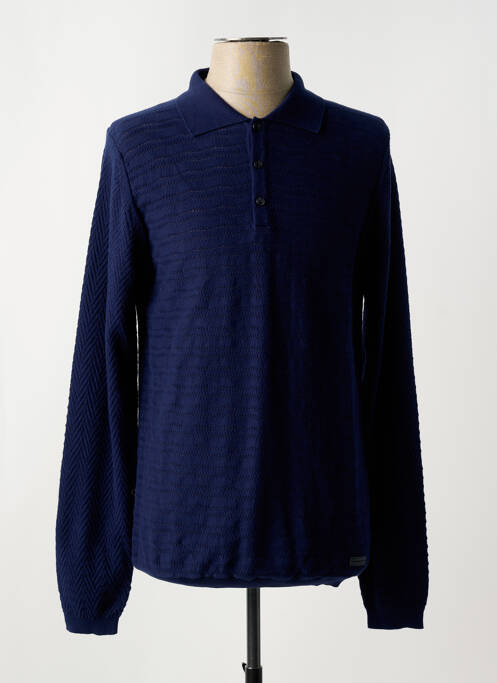 Pull manches longues manches longues bleu TRUSSARDI JEANS homme