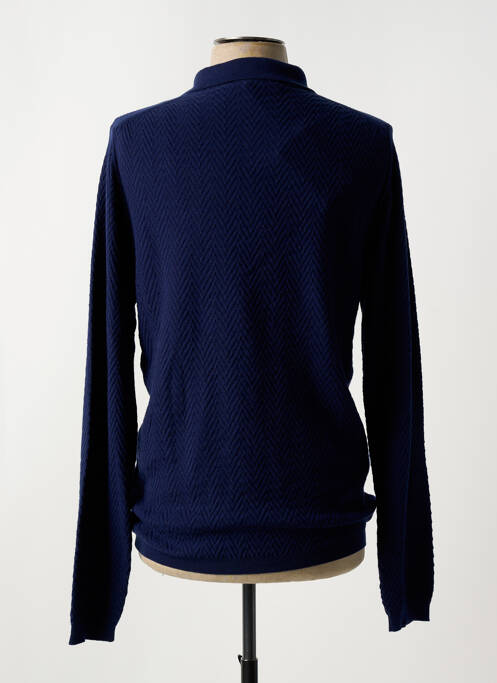 Pull manches longues manches longues bleu TRUSSARDI JEANS homme