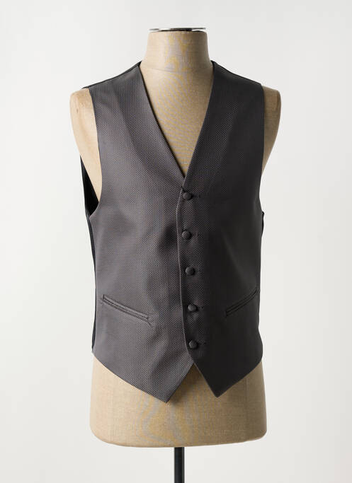 Gilet sans manche effet matière satinée gris JEAN DE SEY homme