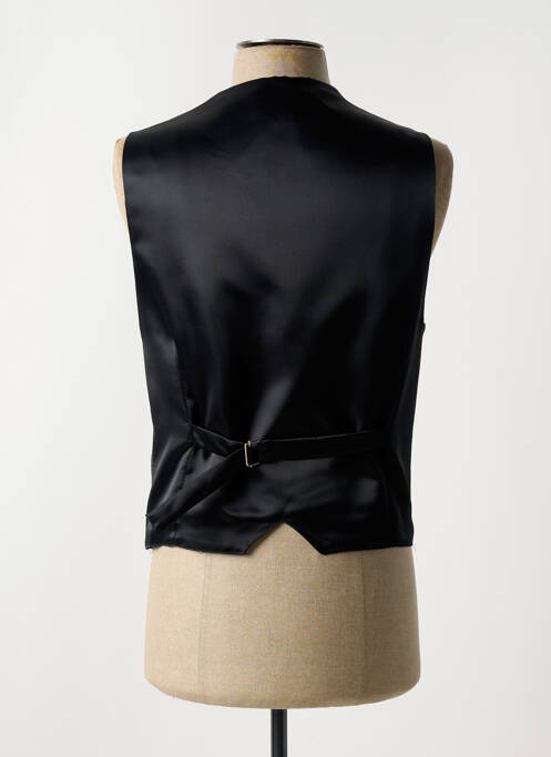 Gilet sans manche effet matière satinée noir JEAN DE SEY homme
