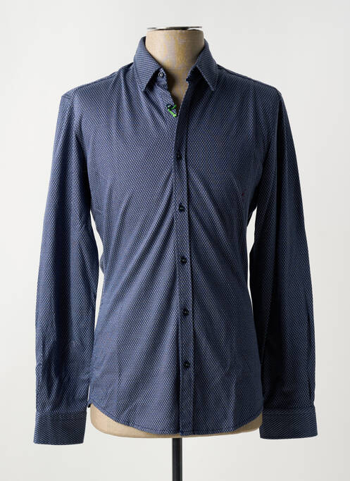 Chemise manches longues bleu HUGO BOSS pour homme