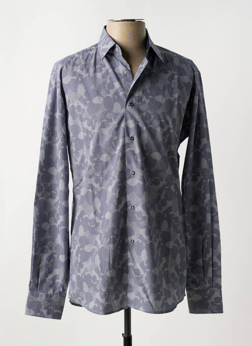 Chemise manches longues bleu KARL LAGERFELD pour homme