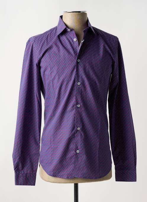 Chemise manches longues bleu MANUEL RITZ pour homme