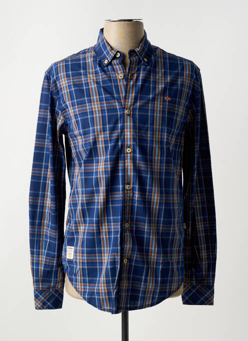 Chemise manches longues bleu NAPAPIJRI pour homme