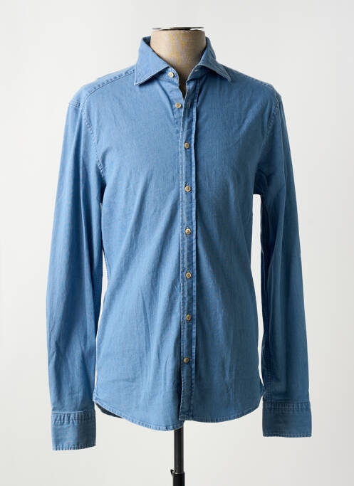 Chemise manches longues bleu STENSTRÔMS pour homme