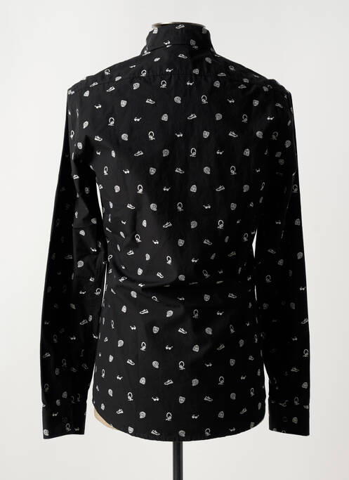 Chemise manches longues noir HUGO BOSS homme