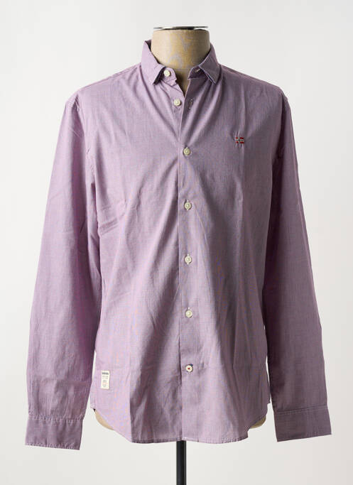 Chemise manches longues rouge NAPAPIJRI pour homme