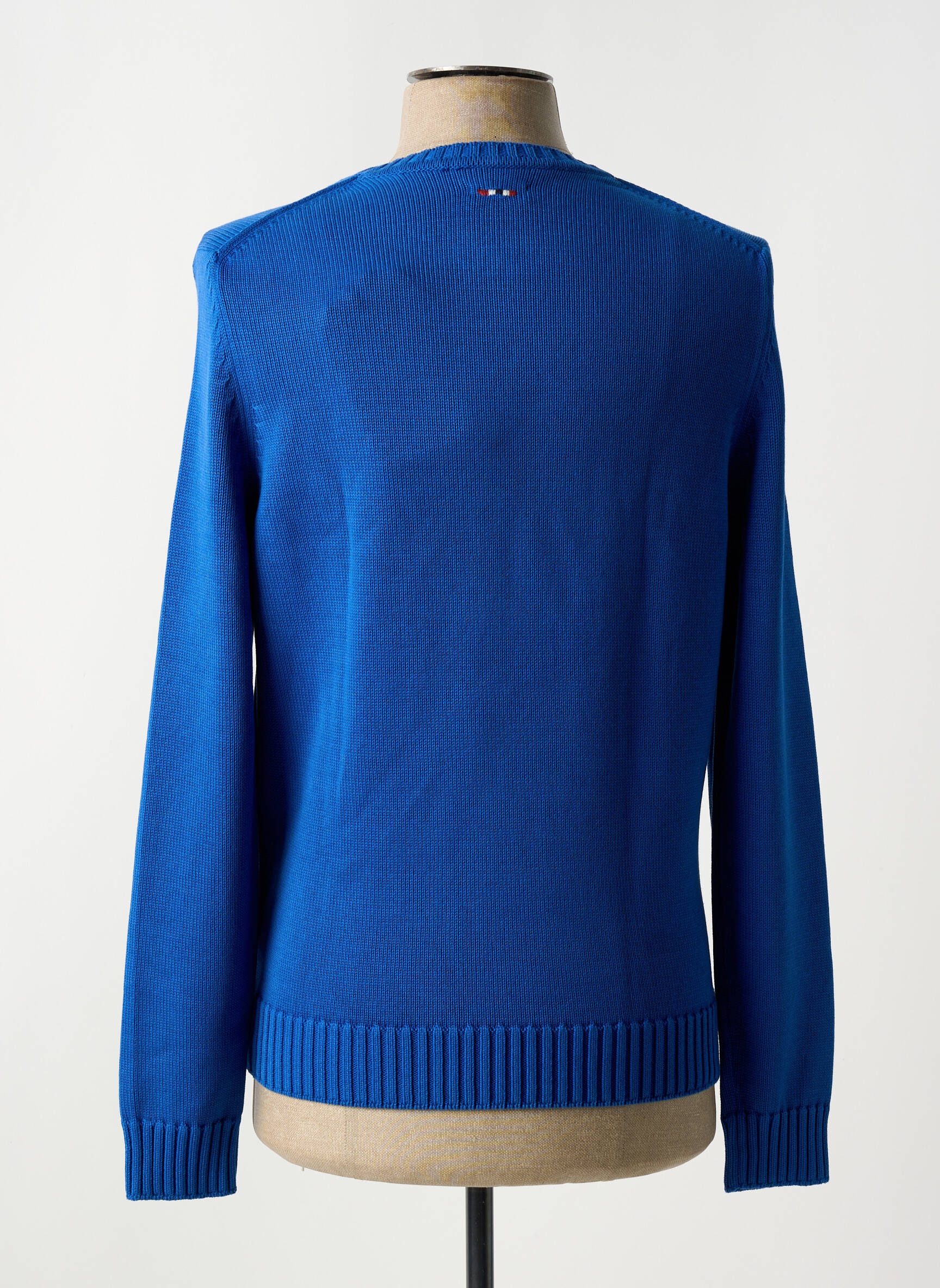Pull Plissé Bleu Taille 42/44 | Occasion Très Bon état, Sans Marque, Style Décontracté