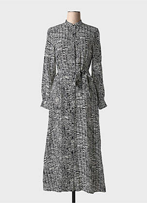 Robe longue manches longues manches longues noir HUGO BOSS femme