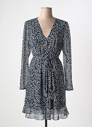 Robe courte manches longues manches longues bleu HUGO BOSS femme