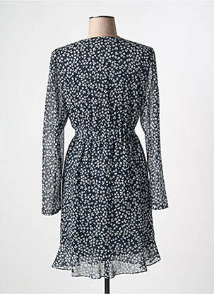 Robe courte coupe fluide manches longues bleu HUGO BOSS femme