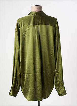 Chemisier coupe fluide manches longues vert DMN femme