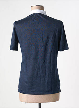 Polo tissage jersey manches courtes bleu GRAN SASSO femme