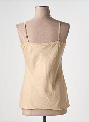 Top stretch fines bretelles beige HUGO B2 femme