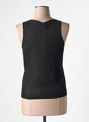 Pull coupe cintrée sans manche noir D.EXTERIOR femme