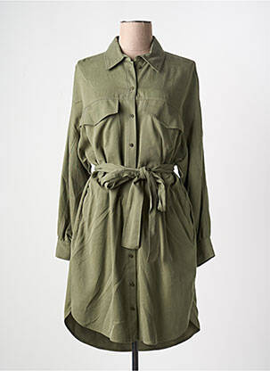 Robe mi-longue manches longues manches longues vert HUGO BOSS femme