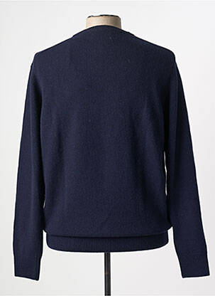 Pull tissage jacquard manches longues bleu MC2 SAINT BARTH homme
