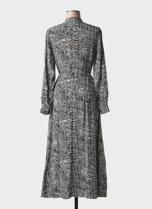 Robe longue imprimé fantaisie manches longues noir HUGO BOSS femme