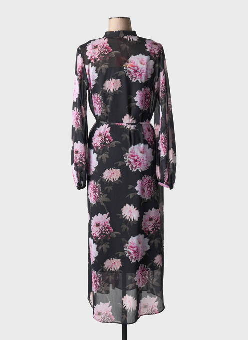 Robe longue imprimé fleurs manches longues noir HUGO BOSS femme