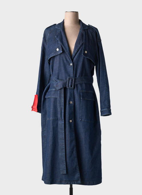Trench poches sans capuche bleu HUGO BOSS femme