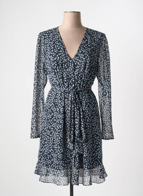 Robe courte manches longues manches longues bleu HUGO BOSS femme