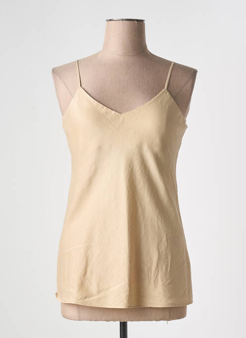 Top stretch fines bretelles beige HUGO B2 femme