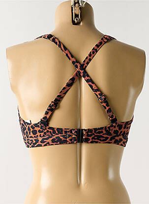 Haut de maillot de bain stretch haut soutien-gorge avec mousse de rembourrage amovible marron PRIMADONNA femme
