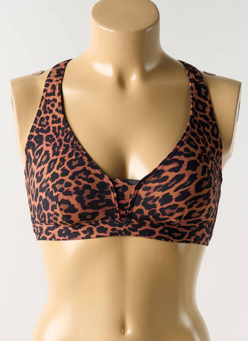 Haut de maillot de bain stretch haut soutien-gorge avec mousse de rembourrage amovible marron PRIMA DONNA femme