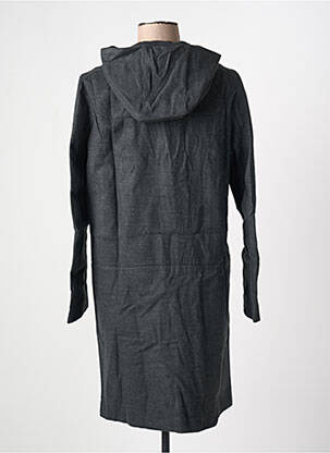 Manteau long a capuche a capuche gris ARELINE femme
