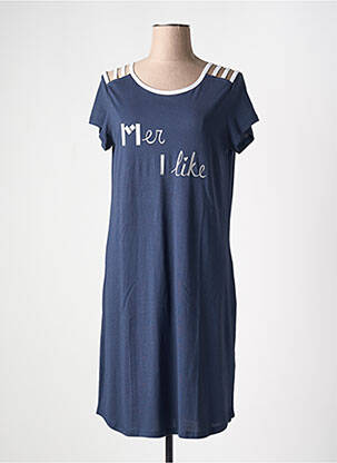 Chemise de nuit sérigraphie bleu REGENCE femme